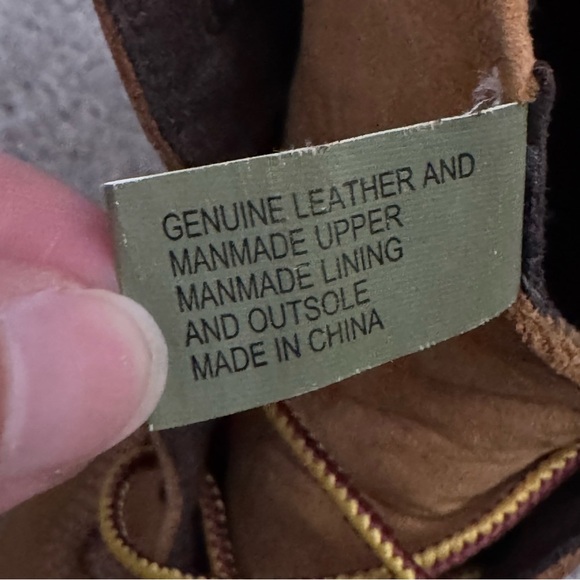 Timberland Leather Boots Tan Tillston Lace Up Heeled 3" Wheat 83357 - Picture 8 of 13